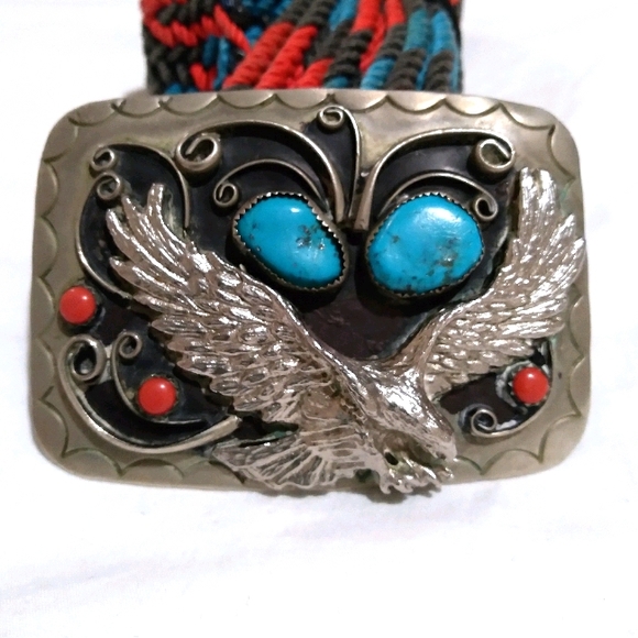 Vintage Navajo Silver Belt Buckle - Picture 3 of 7